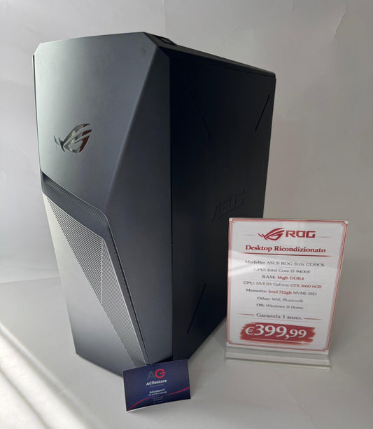 Desktop Gaming ASUS ROG | i5 9400f | 16GB | 512GB | GTX 1660 | W11 - Grado A
