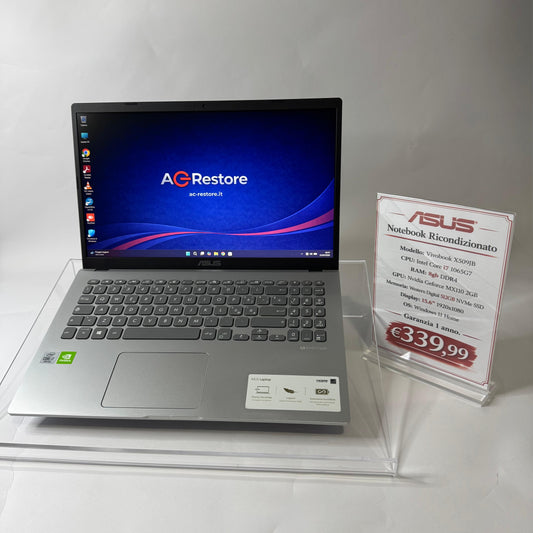 Notebook Asus Vivobook 15.6" | i7 10th | 8GB | SSD 512GB | Nvidia MX110 | W11 - Grado A