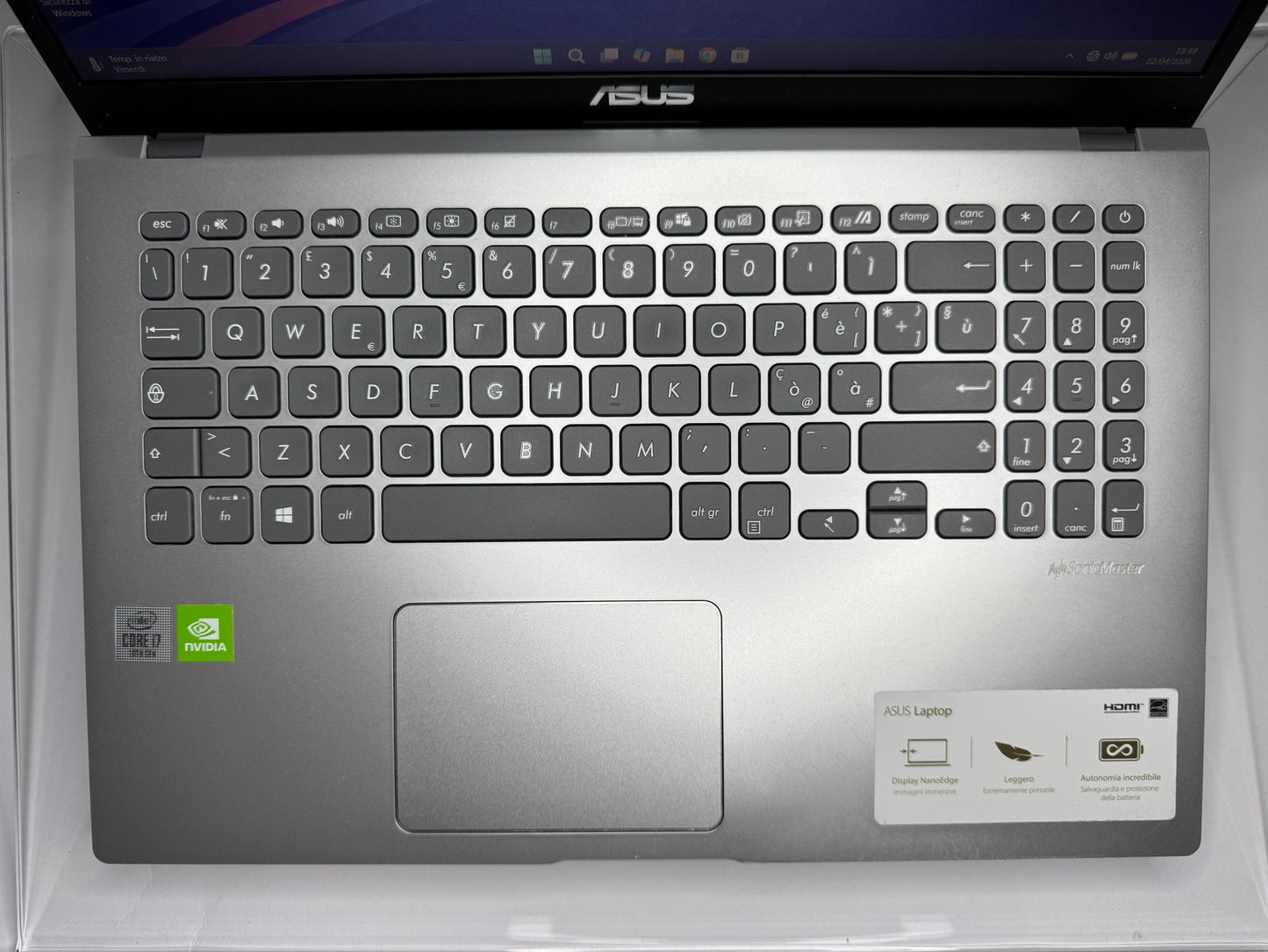 Notebook Asus Vivobook 15.6" | i7 10th | 8GB | SSD 512GB | Nvidia MX110 | W11 - Grado A