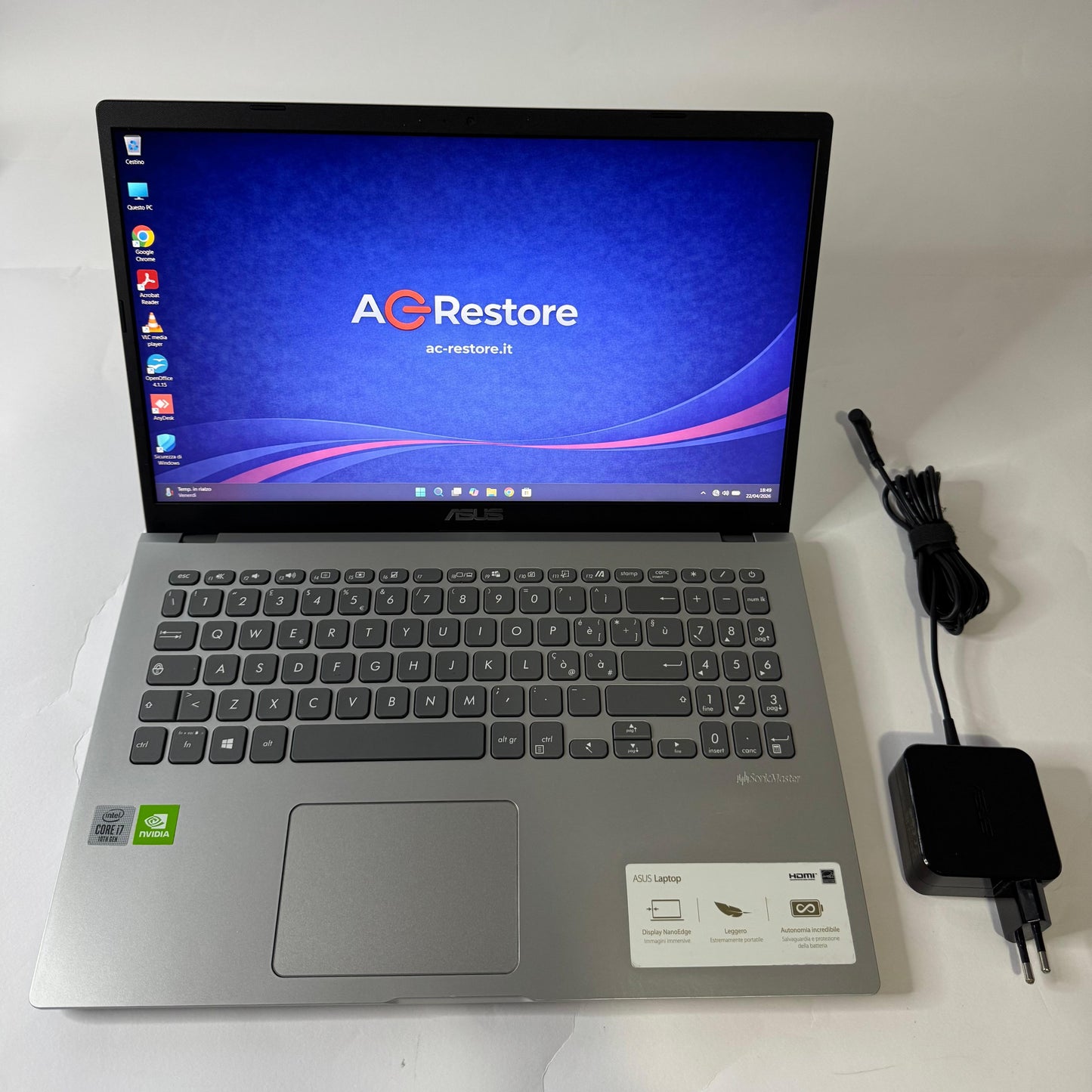 Notebook Asus Vivobook 15.6" | i7 10th | 8GB | SSD 512GB | Nvidia MX110 | W11 - Grado A