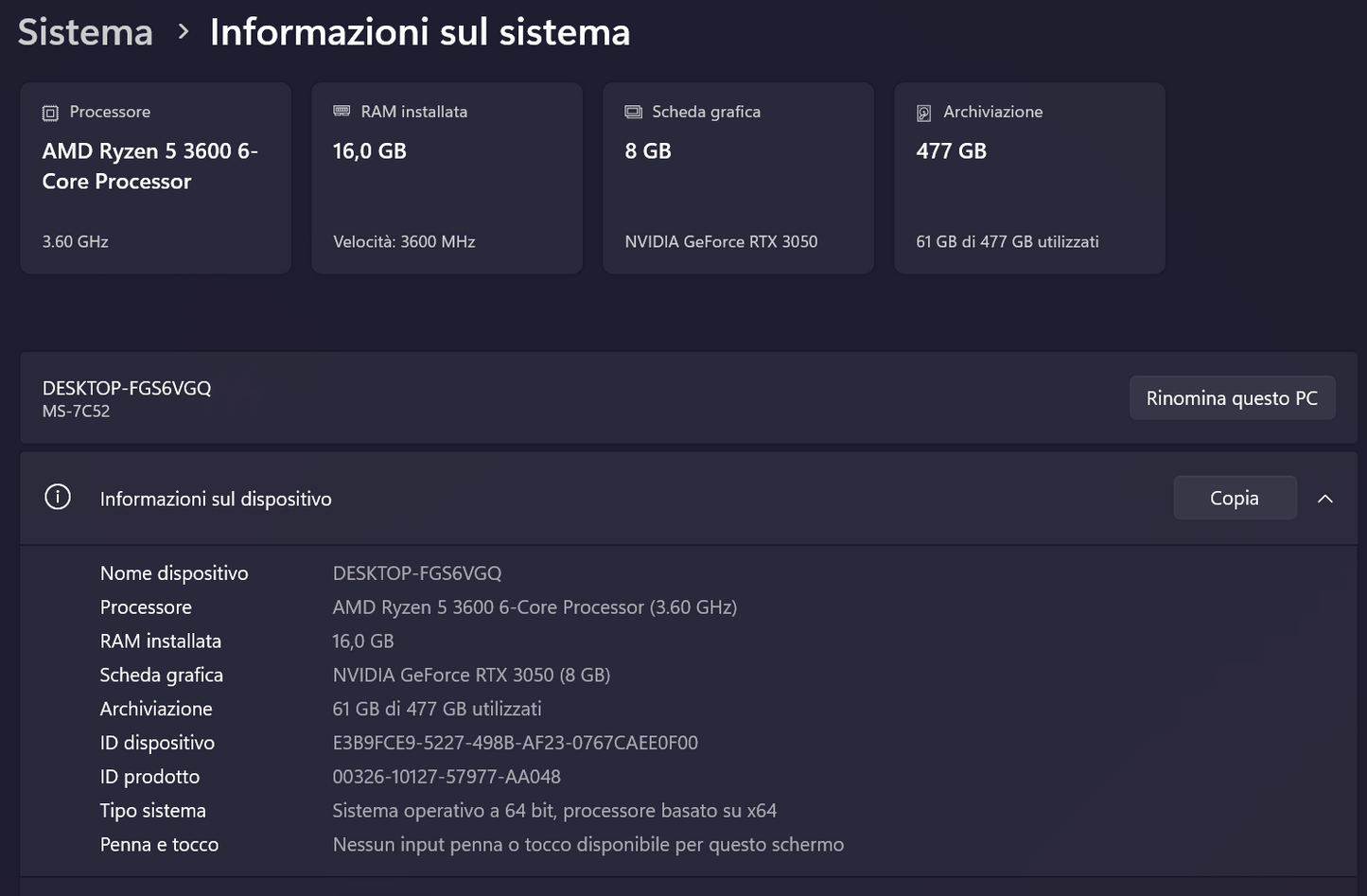 PC Gaming | Ryzen 5 | 16gb Ram | NVMe 512gb | RTX 3050 8gb | W11